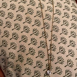 14k Gold Chain Swarovski Crystal Necklace - ITALY